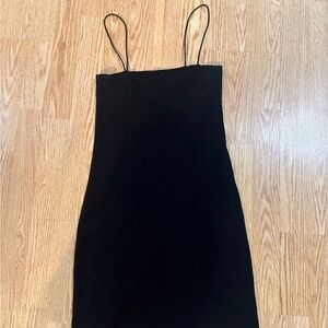 Elegant Black Spaghetti Strap Dress